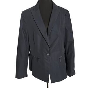 DKNY Womens Business Casual One Button Blazer